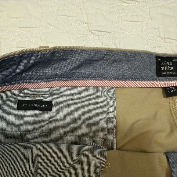 J. Crew Tan Chinos 770 Straight Fit Stretch 38/32 - Picture 2 of 4